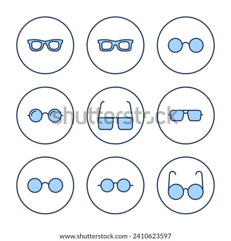Glasses icon vector. Glasses sign and symbol