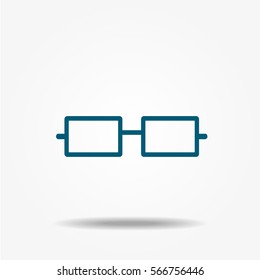 Glasses icon, vector signs