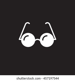 glasses icon vector, solid logo, pictogram isolated on black, pixel perfect illustration