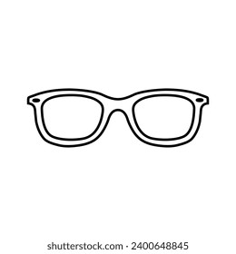 Vector de icono de lentes. Signo de ilustración de gafas de sol. símbolo o logotipo de ceguera.