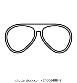 Brillensymbol, Vektorgrafik. Sonnenbrillen-Illustrationszeichen. Symbol oder Logo der Blindheit.