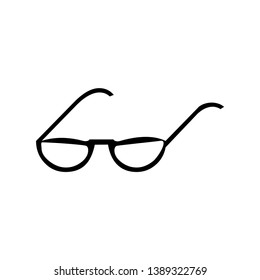 glasses icon vector, symbol eye glasses illustration