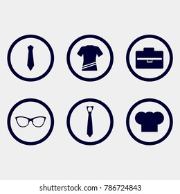 glasses icon vector, tie icon vector