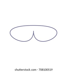 Glasses icon. Vector. Violet linear icon on white background. Isolated.