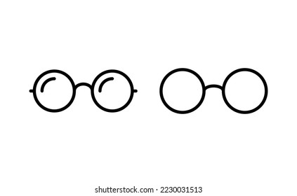 Vector de icono de lentes para aplicaciones web y móviles. Signo y símbolo de lentes