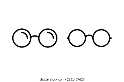 Vector de icono de lentes para aplicaciones web y móviles. Signo y símbolo de lentes