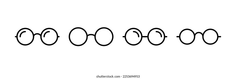 Vector de icono de lentes para aplicaciones web y móviles. Signo y símbolo de lentes