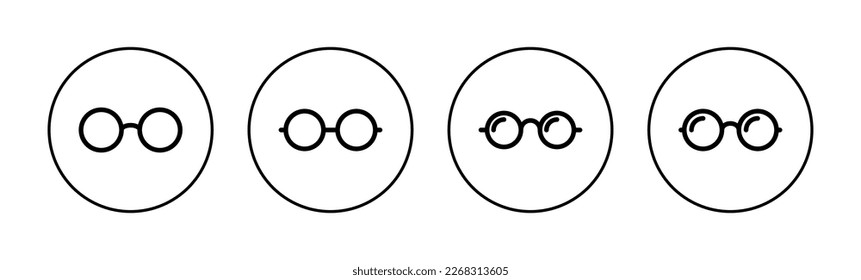 Glasses icon vector for web and mobile app. Glasses sign and symbol