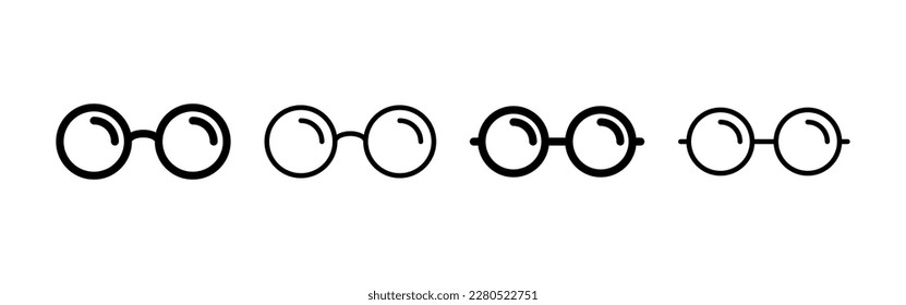 Glasses icon vector for web and mobile app. Glasses sign and symbol