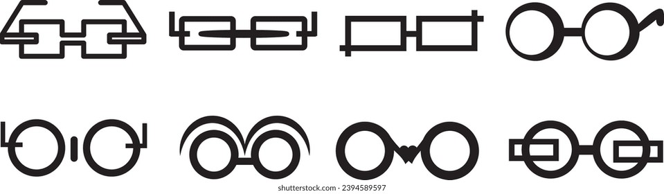 Glasses icon vector for web and mobile app. Glasses sign and seymbol, glasses logo