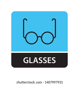 Glasses icon for web and mobile