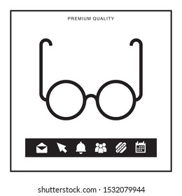 Glasses icon for web and mobile
