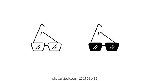 glasses icon with white background vector stock illustration
