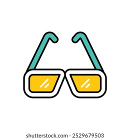 glasses icon with white background vector stock illustration