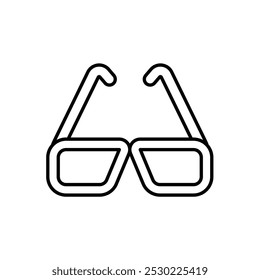 Brillensymbol mit weißem Hintergrund, Vektorgrafik