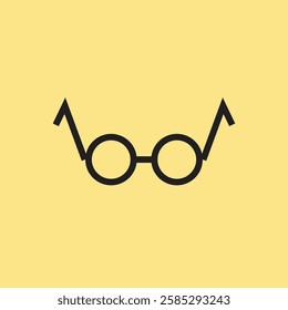 glasses icon with yellow background
