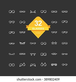 Glasses Icons( Line Icon )