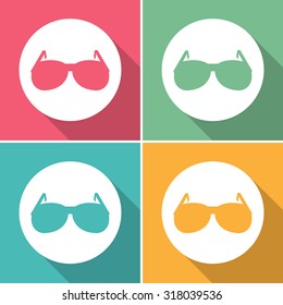 glasses icons set great for any use. Vector EPS10.