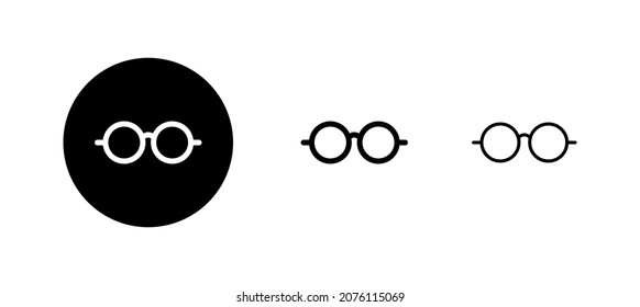 Glasses icons set. Glasses sign and symbol