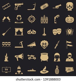 Glasses icons set. Simple style of 36 glasses vector icons for web for any design
