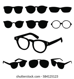 Glasses icons. Vector format