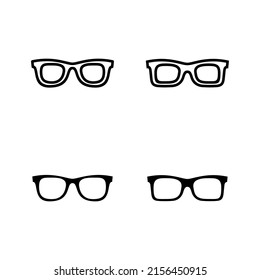 Glasses icons vector. Glasses sign and symbol