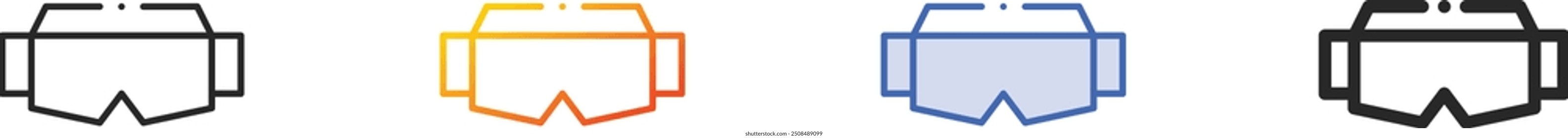 glasses icon.Thin Linear, Gradient, Blue Stroke and bold Style Design Isolated On White Background