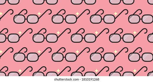 Glasses illustration background. Seamless pattern.Vector.