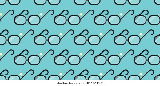 Glasses illustration background. Seamless pattern.Vector.