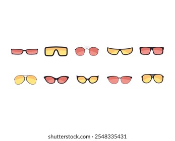 Glasses Illustration Design Element Set