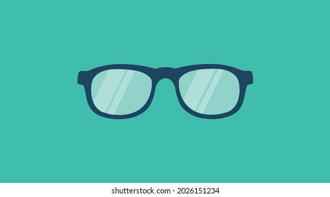 Glasses Illustration. Vector isolated flat editable illustration of sunglasses