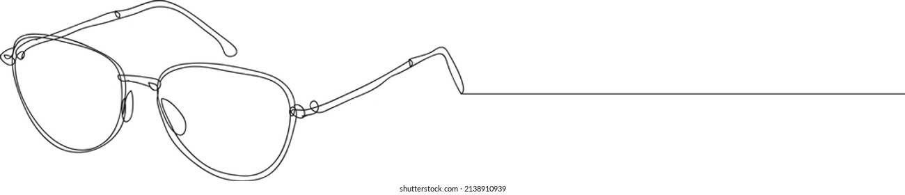 Vector de ilustración de lentes, dibujo de línea de lentes.