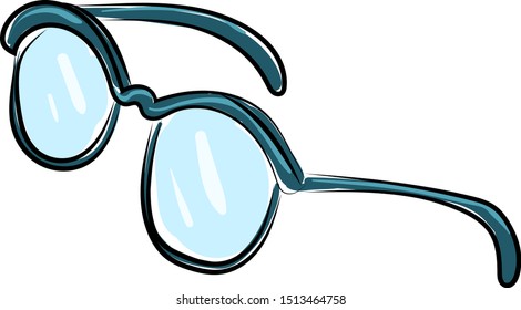 Glasses, illustration, vector on white background.