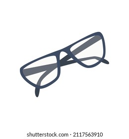 Glasses To Improve Vision. Clear Vision Concept. Vector Illustration Isolated On White Background.