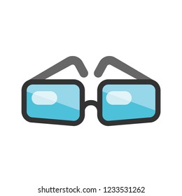 Glasses. Improved vision. Vector illustration.