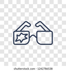 Glasses insurance icon. Trendy linear Glasses insurance logo concept on transparent background from Insurance collection