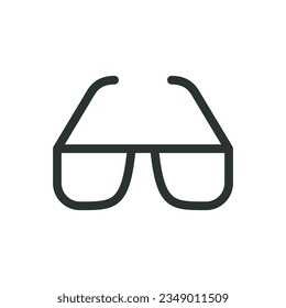 Glasses isolated icon, reading glasses vector icon with editable stroke