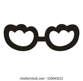 glasses, isolated on white background ( vector  illustration) 