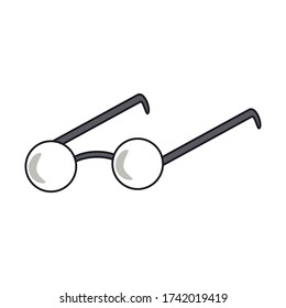 Glasses isolated on a white background. Illustration in a simple flat style. It can be used for decoration of textile, paper and other surfaces.