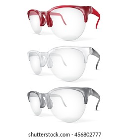 Glasses. Isolated on white background. Vector illustration.