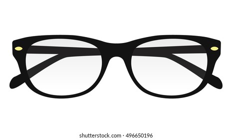 Glasses isolated on white background. Vector illustration. 
