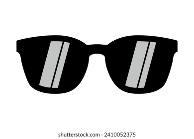 Glasses isolated on white vector illustration.