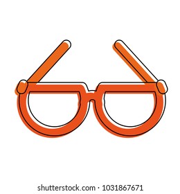 Glasses isolated symbol