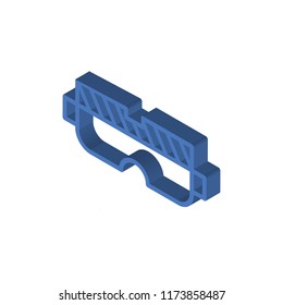 Glasses isometric left top view 3D icon