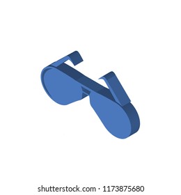 Glasses isometric left top view 3D icon