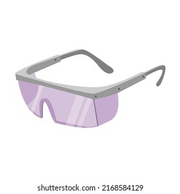 glasses for laser hair removal, purple glasses, accessory for a beautician, eye protection from laser beams