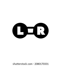 Glasses Left Right, Contact Lens Container. Flat Vector Icon illustration. Simple black symbol on white background. Glasses Left Right, Contact Lens sign design template for web and mobile UI element.