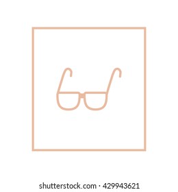 glasses, lenses, icon