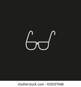glasses, lenses, icon