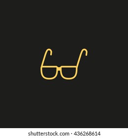 glasses, lenses, icon